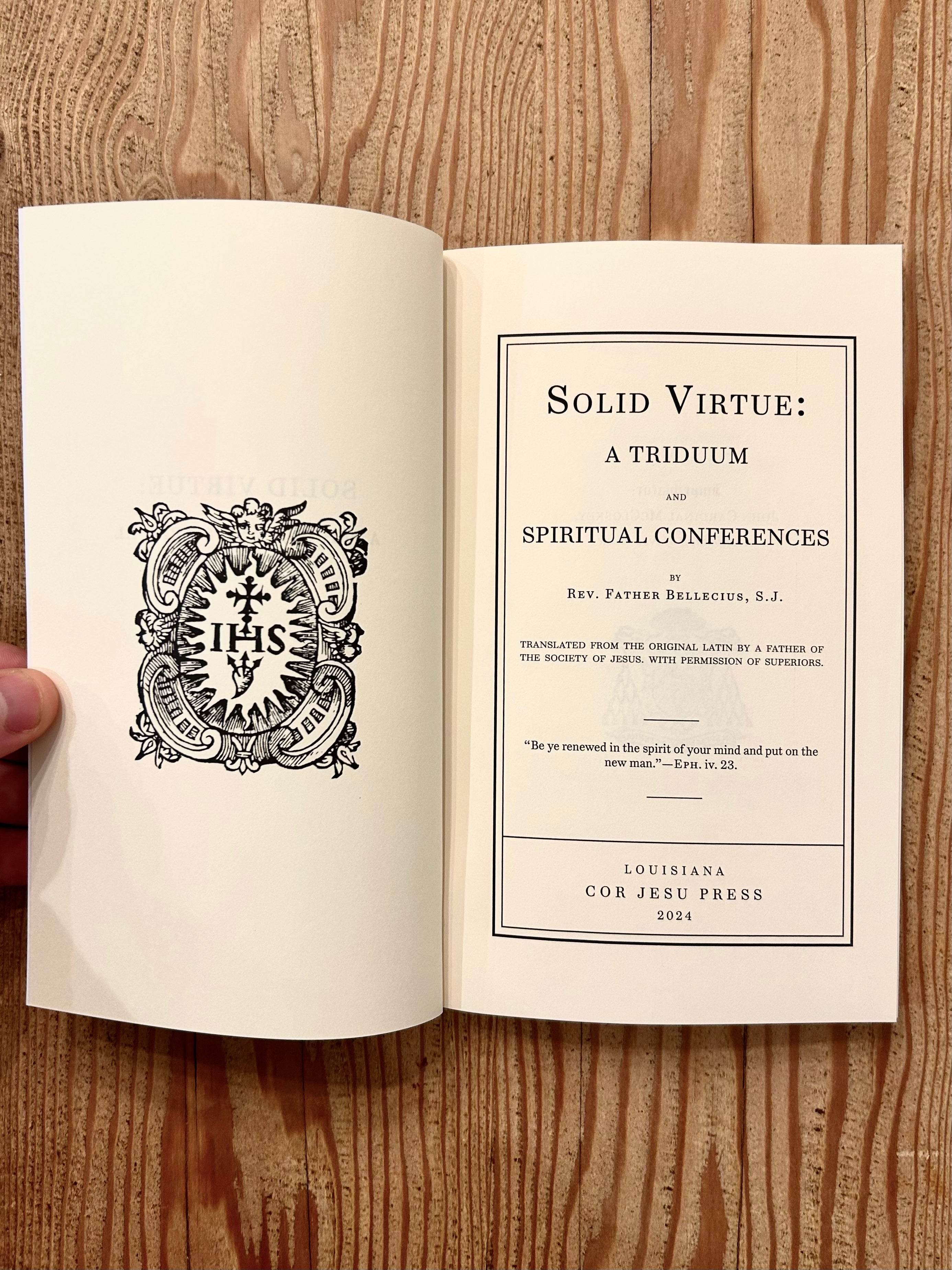 Solid Virtue: A Triduum and Spiritual Conferences