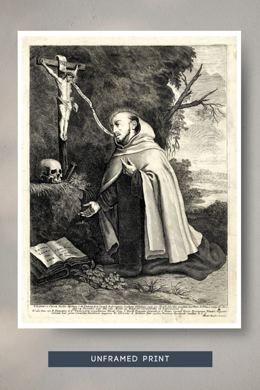 St. John of the Cross | Linen Texture Print