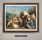 The Last Communion of Saint Mary of Egypt | Linen Texture Print