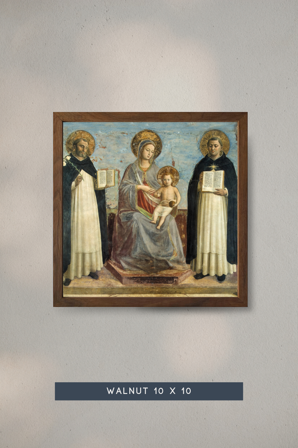 The Virgin and Child with St. Dominic and Thomas Aquinas | Framed Print